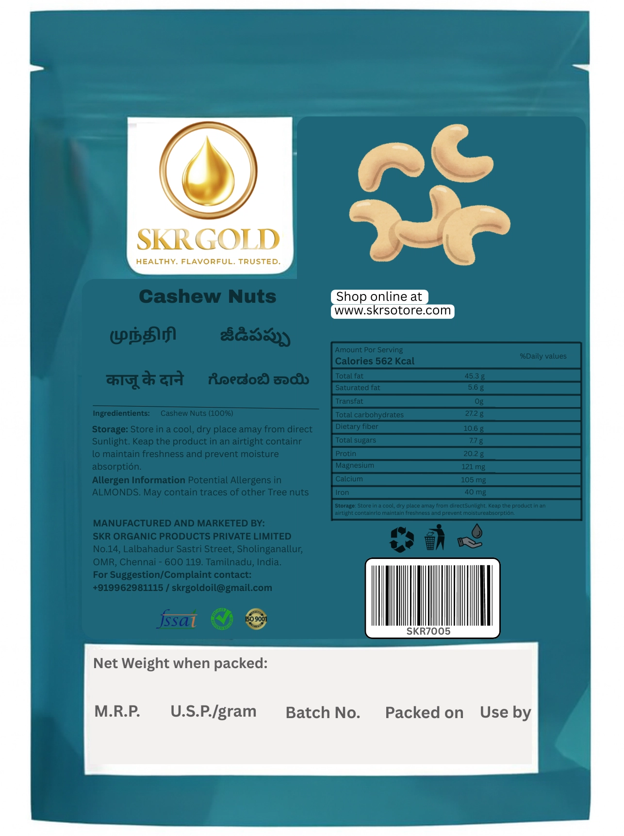 Cashew Nuts – 200g - Image 2