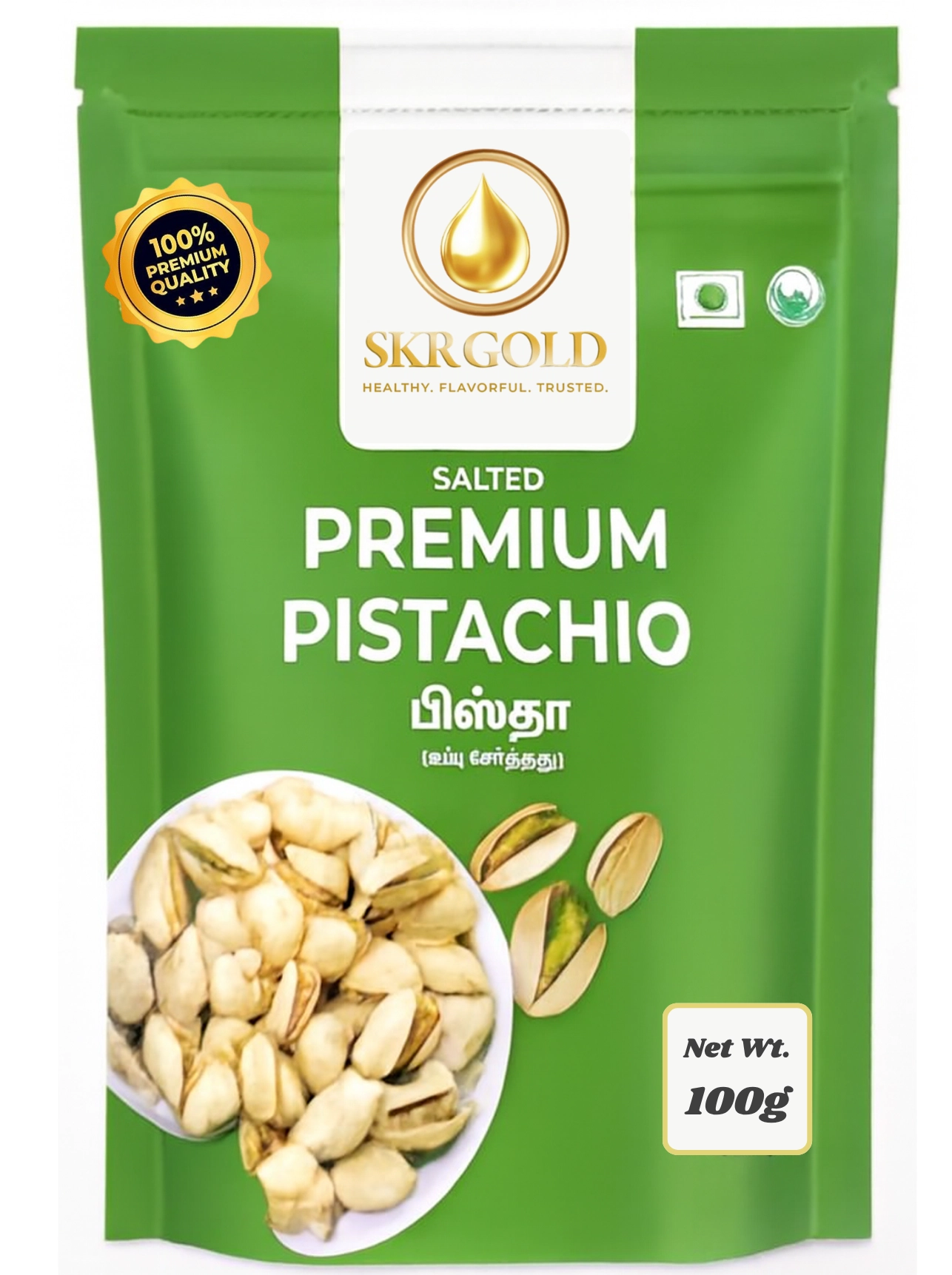 Premium Salted Pistachios – 100g
