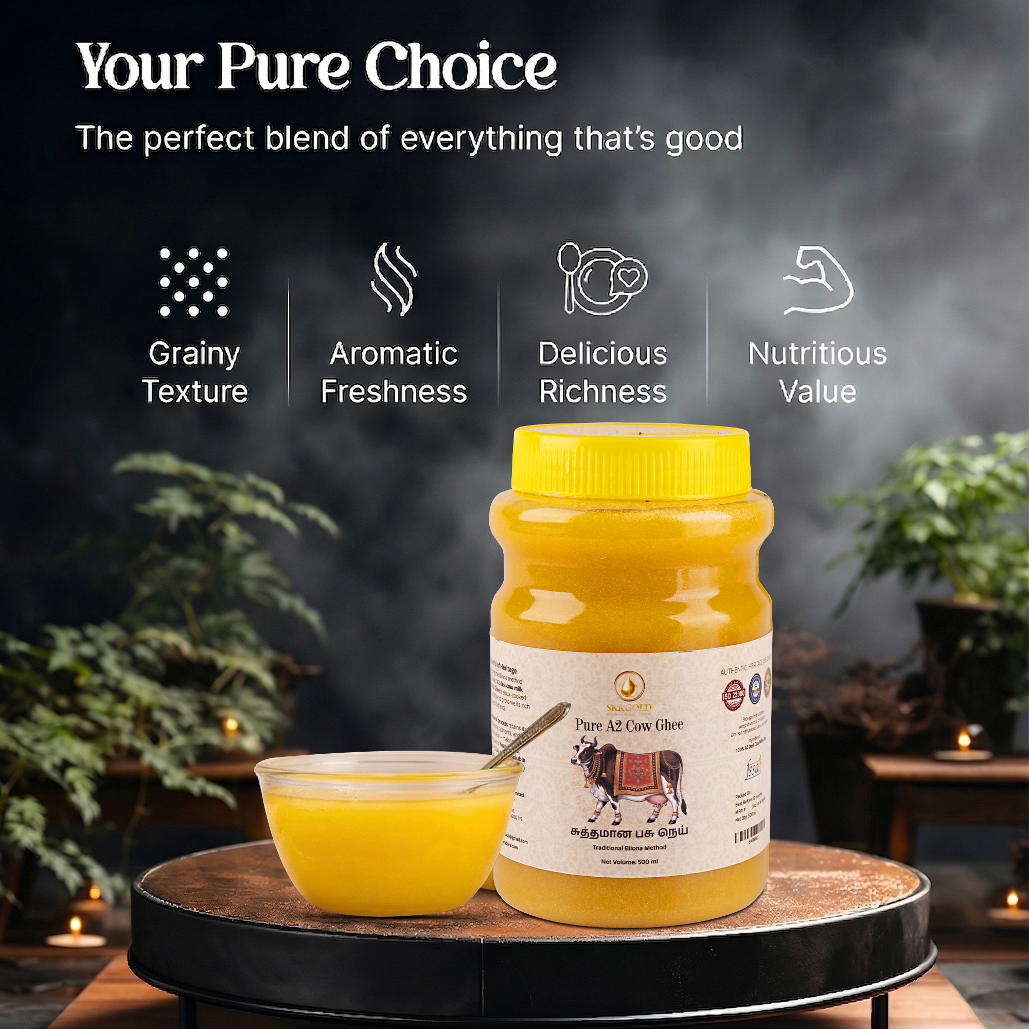 Pure A2 Cow Ghee – 500ml - Image 4