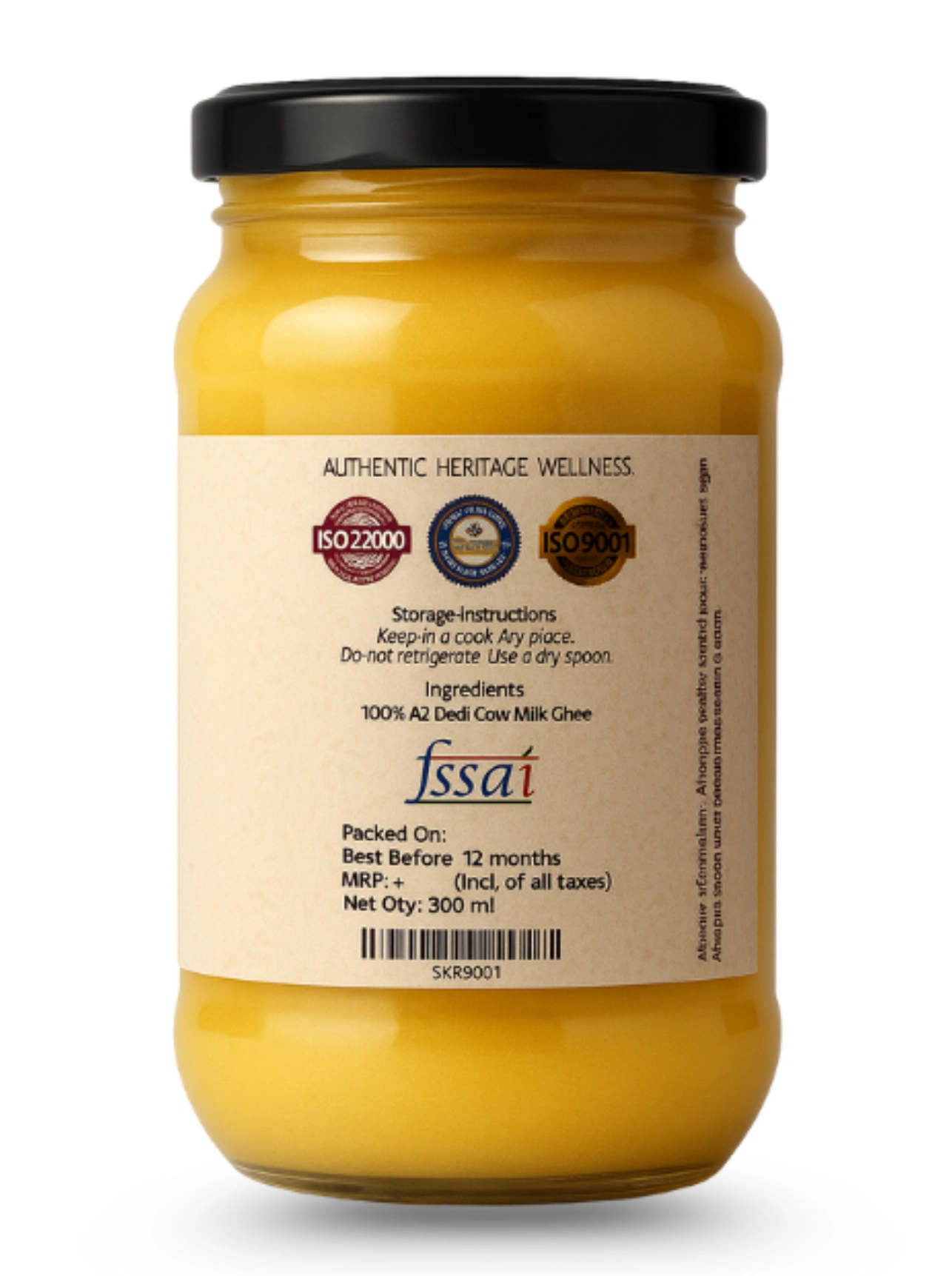 Pure A2 Cow Ghee – 250ml - Image 2