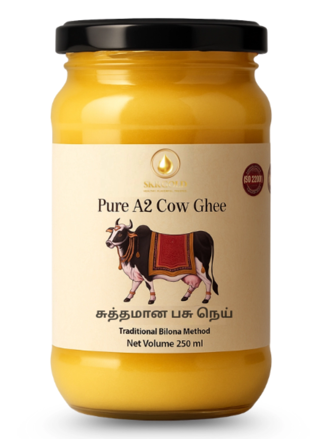 Pure A2 Cow Ghee – 250ml