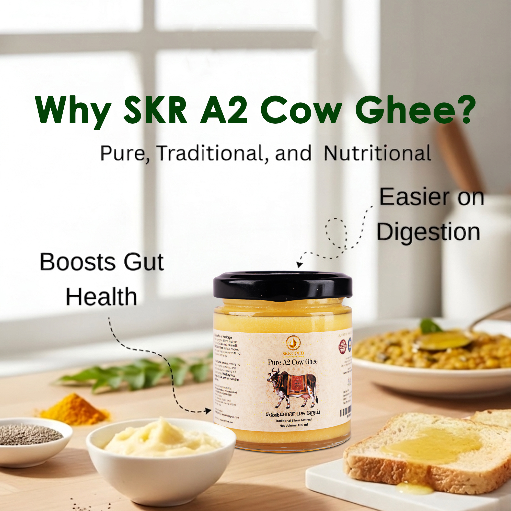Pure A2 Cow Ghee – 100ml - Image 6