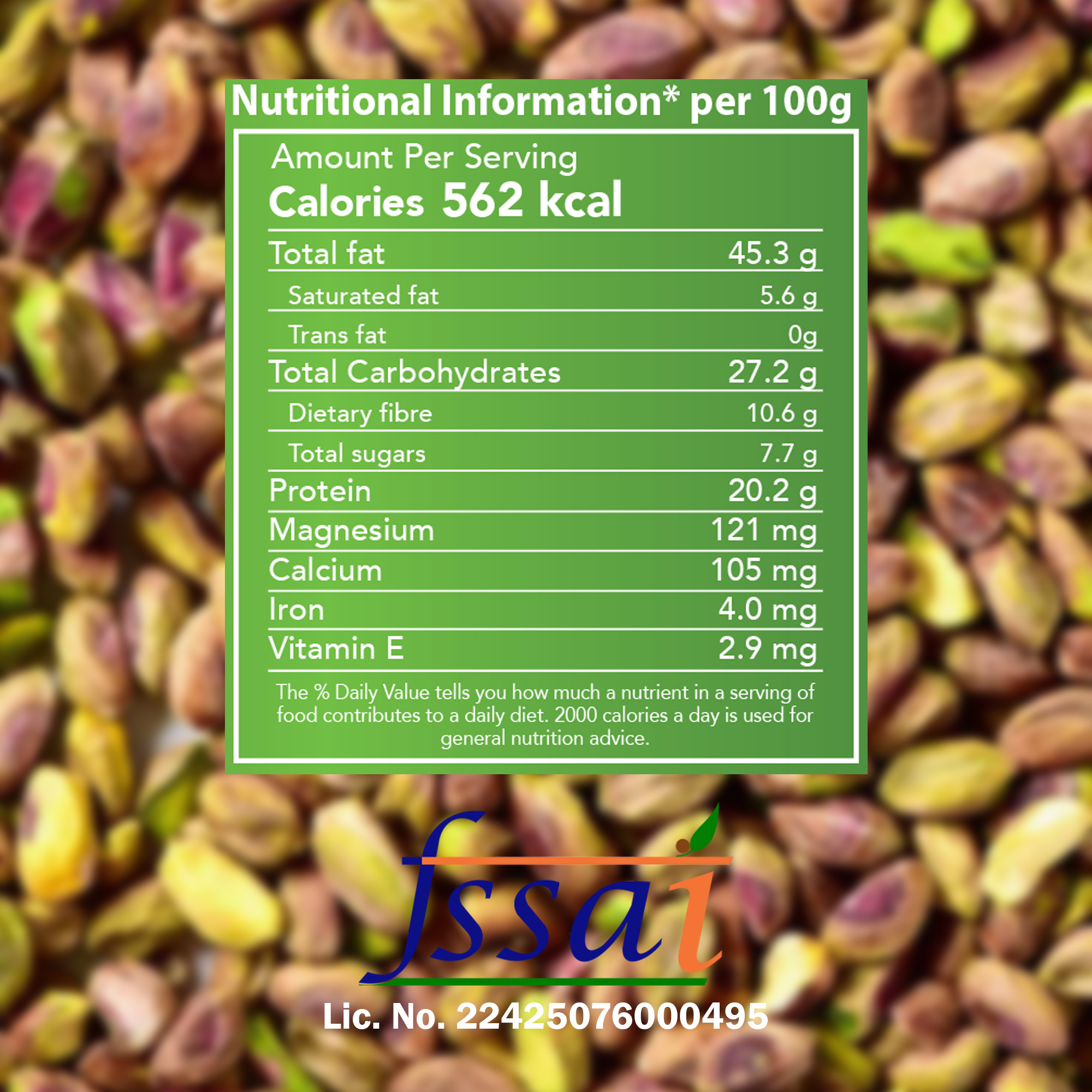 Pistachios unsalted – 50g - Image 2