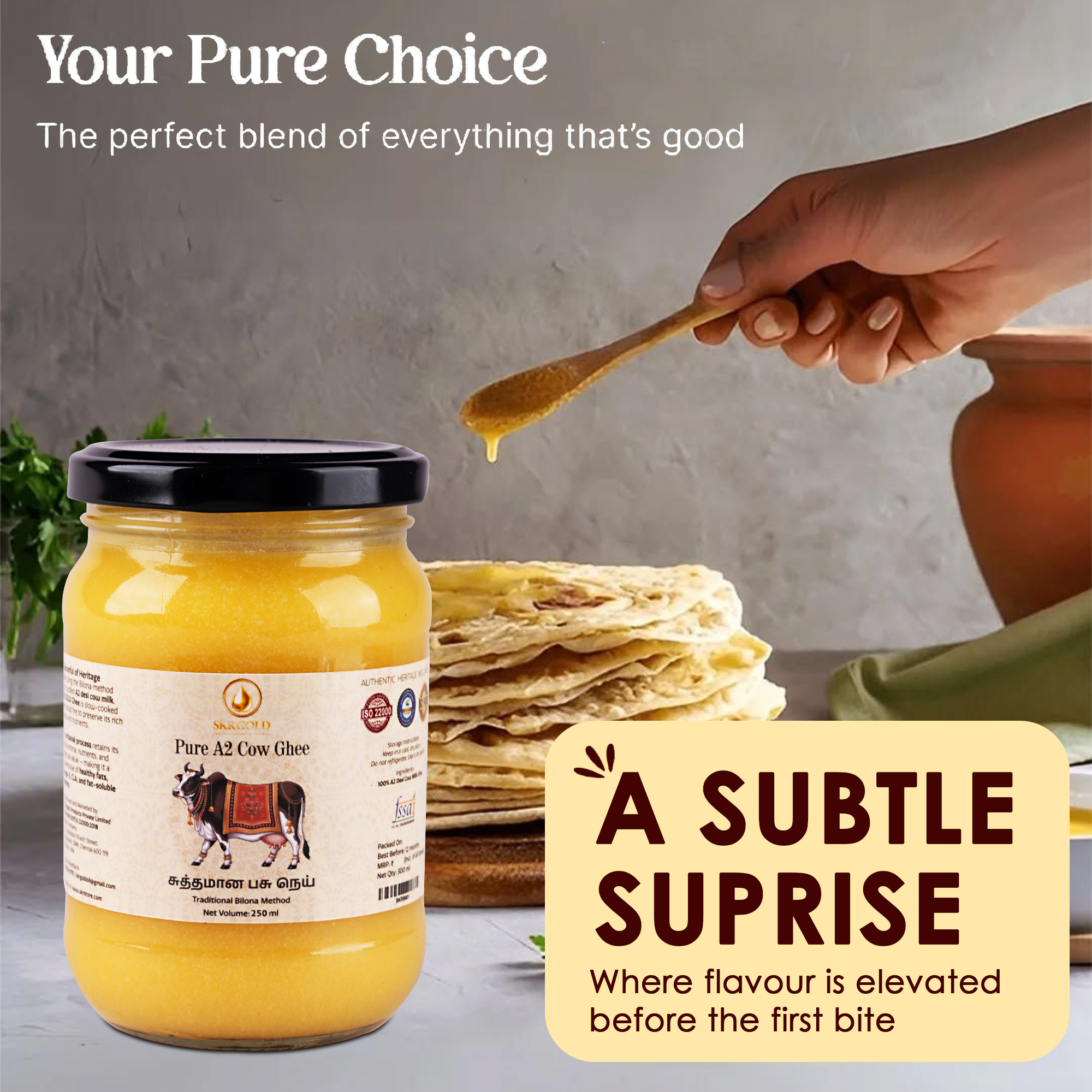 Pure A2 Cow Ghee – 250ml - Image 5