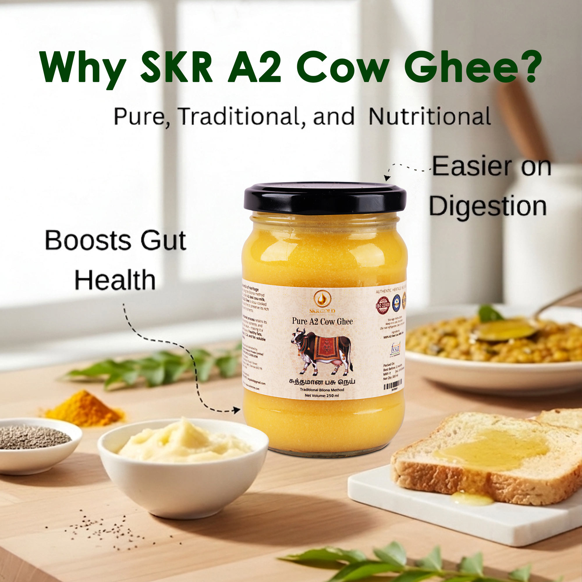 Pure A2 Cow Ghee – 250ml - Image 7